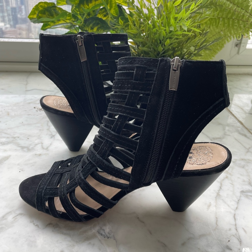 COPY - Vince Camuto, Black cone heel sandals - size 9